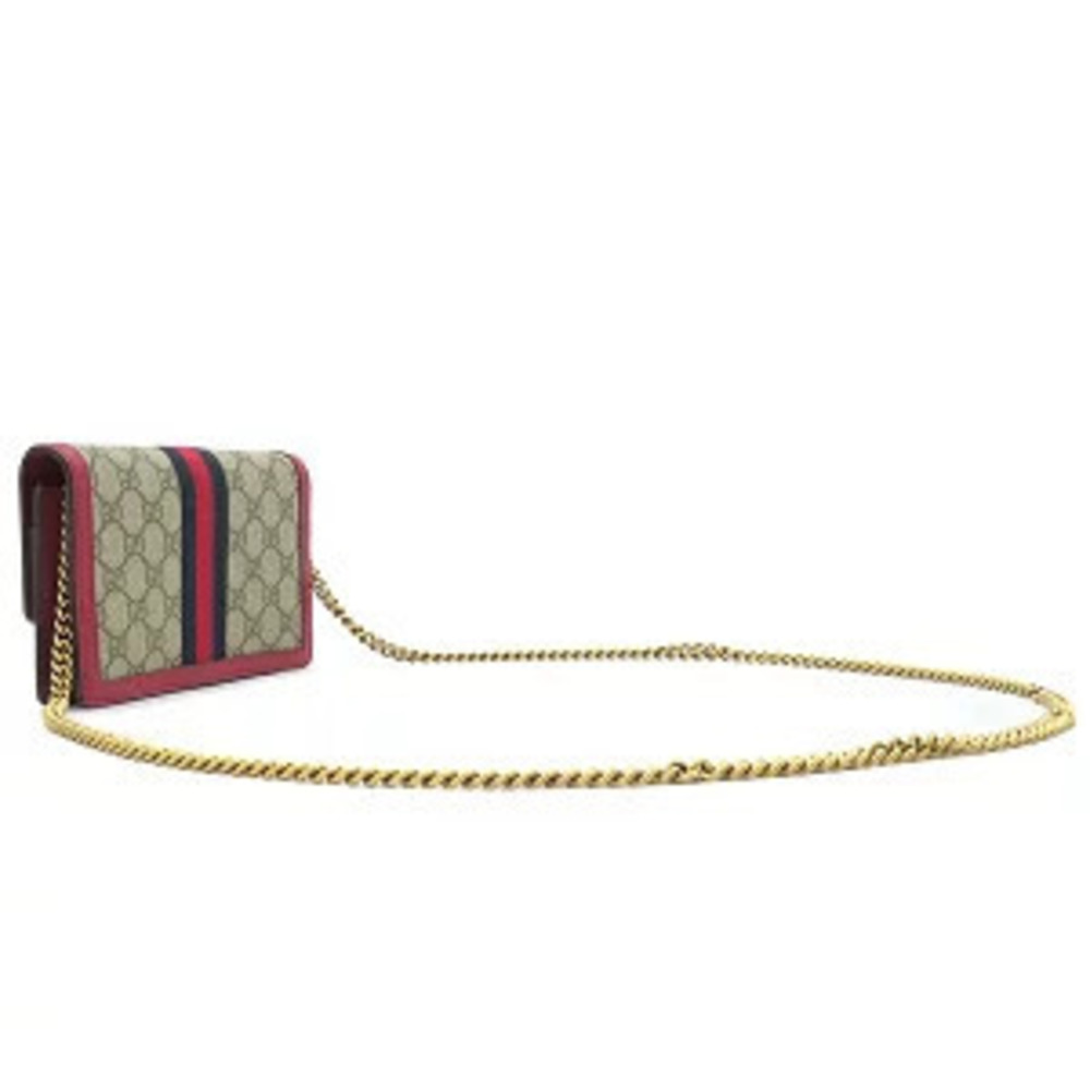 Gucci Double Red Sherry Beige Brown GG Supreme Chain Margaret Queen Web GG